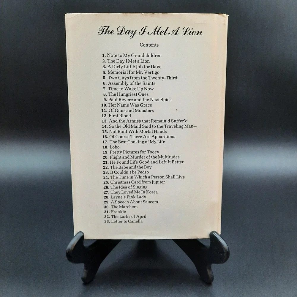 The Day I Met A Lion by MacKinlay‎ Kantor First Edition Hardcover Book
